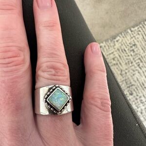 Silver and Opal Ring, Unique!